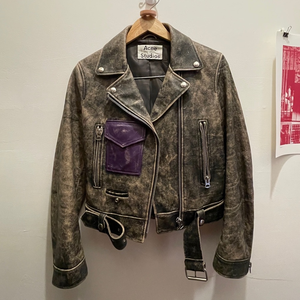 Acne studios saxe leather jacket